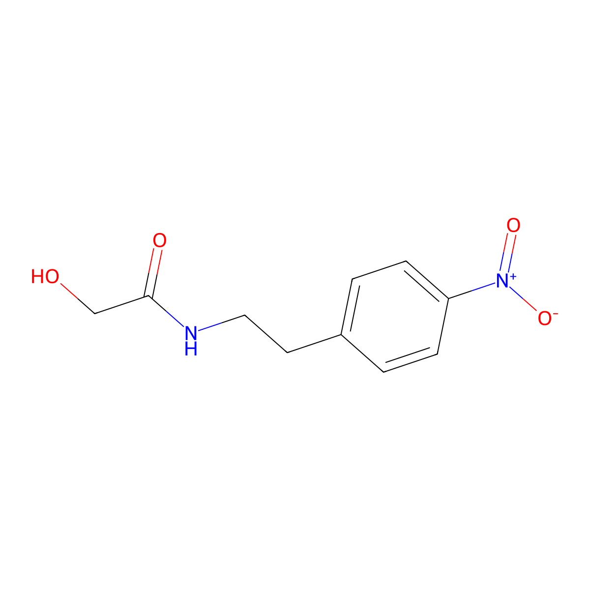 2-Hydroxy-N-(4-nitrophenethyl)acetamide molecular structure, CAS 2137847-83-5