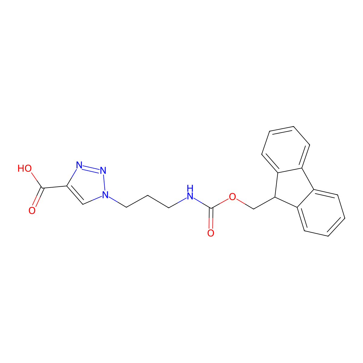1-[3-({[(9H-fluoren-9-yl)methoxy]carbonyl}amino)propyl]-1H-1,2,3-triazole-4-carboxylic acid molecular structure, CAS 2137851-57-9