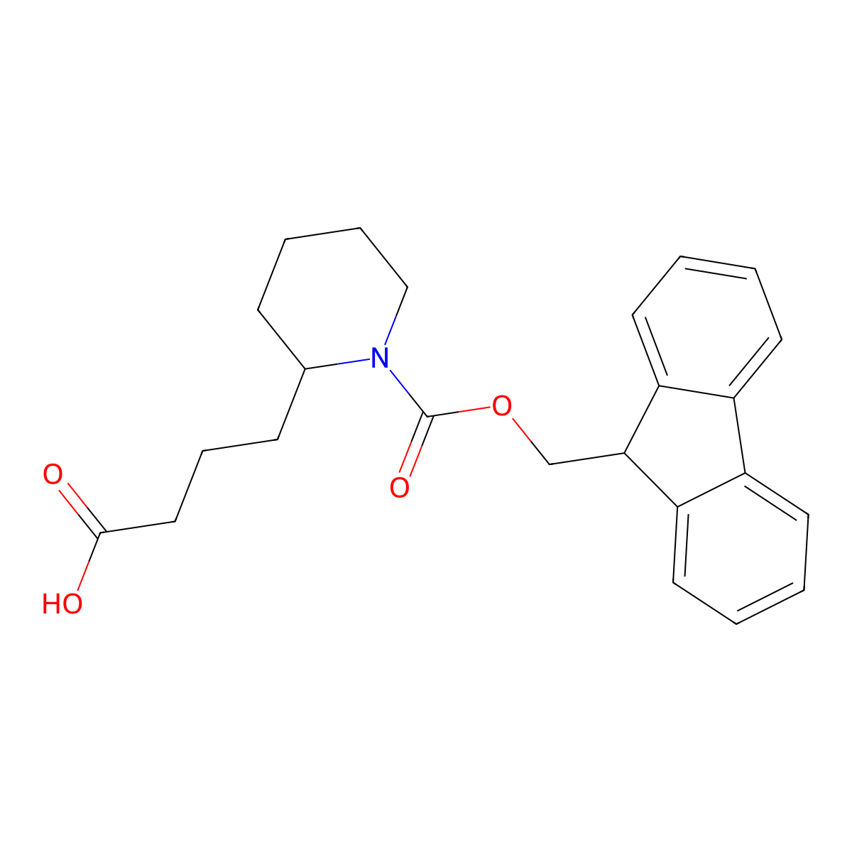 4-(1-{[(9H-fluoren-9-yl)methoxy]carbonyl}piperidin-2-yl)butanoic acid molecular structure, CAS 2137851-78-4