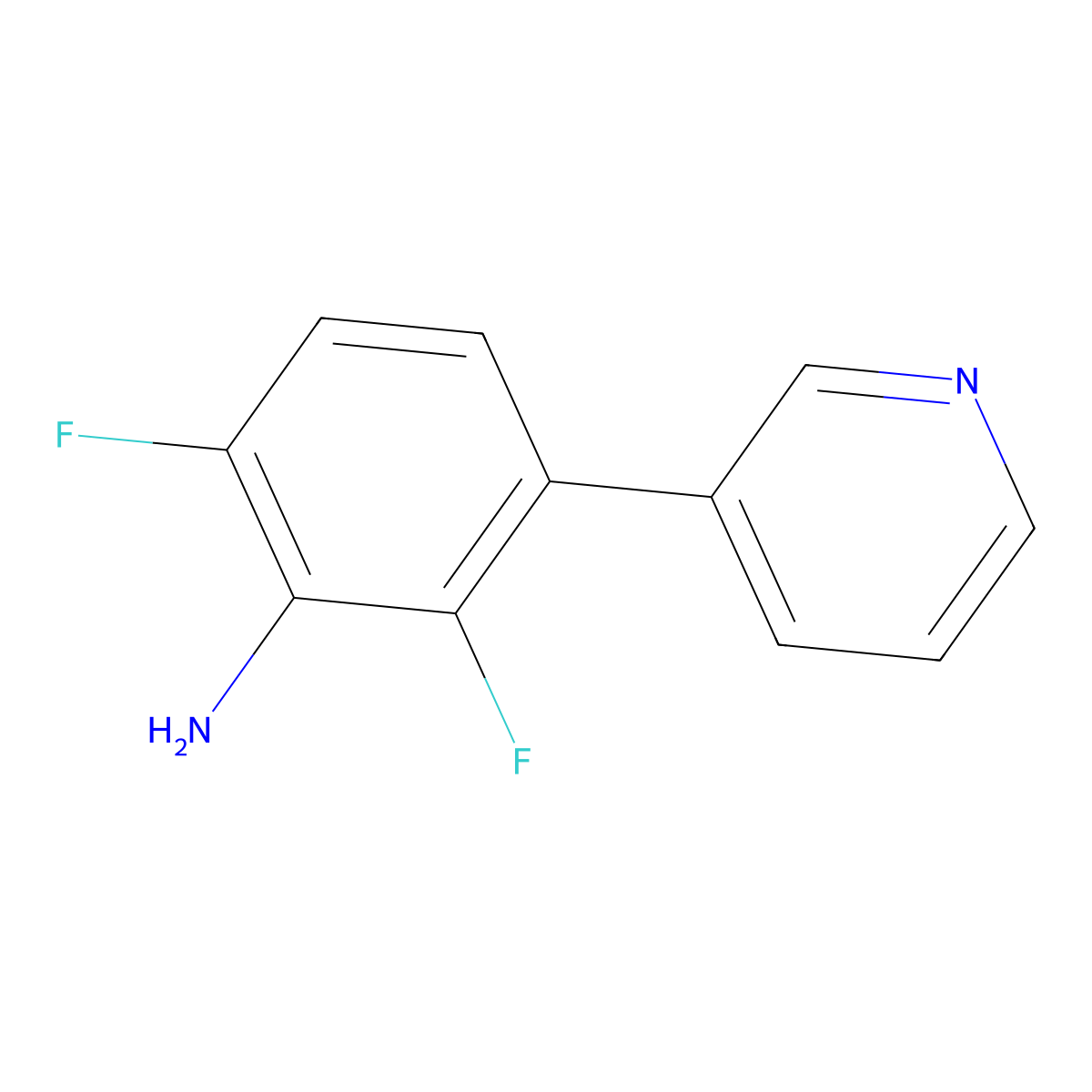 2,6-Difluoro-3-(pyridin-3-yl)aniline molecular structure, CAS 2137851-94-4