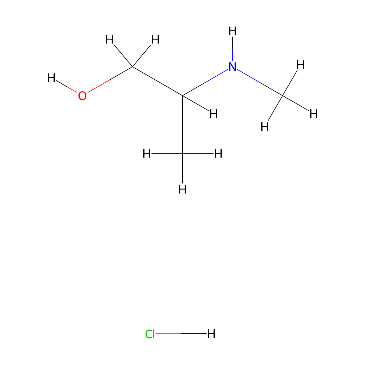2-(Methylamino)propan-1-ol hydrochloride molecular structure, CAS 2137852-20-9