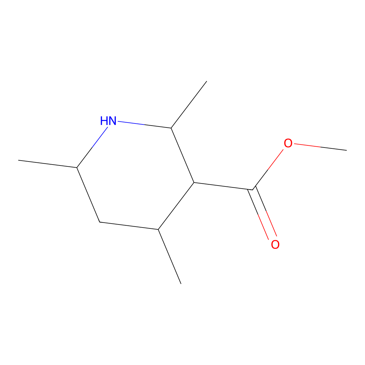 Methyl 2,4,6-trimethylpiperidine-3-carboxylate molecular structure, CAS 2137852-29-8