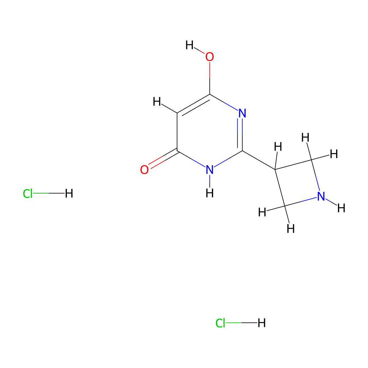 2-(Azetidin-3-yl)pyrimidine-4,6-diol dihydrochloride molecular structure, CAS 2137852-58-3