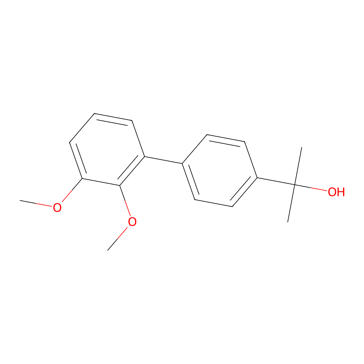 2-[4-(2,3-Dimethoxyphenyl)phenyl]propan-2-ol molecular structure, CAS 2137854-58-9