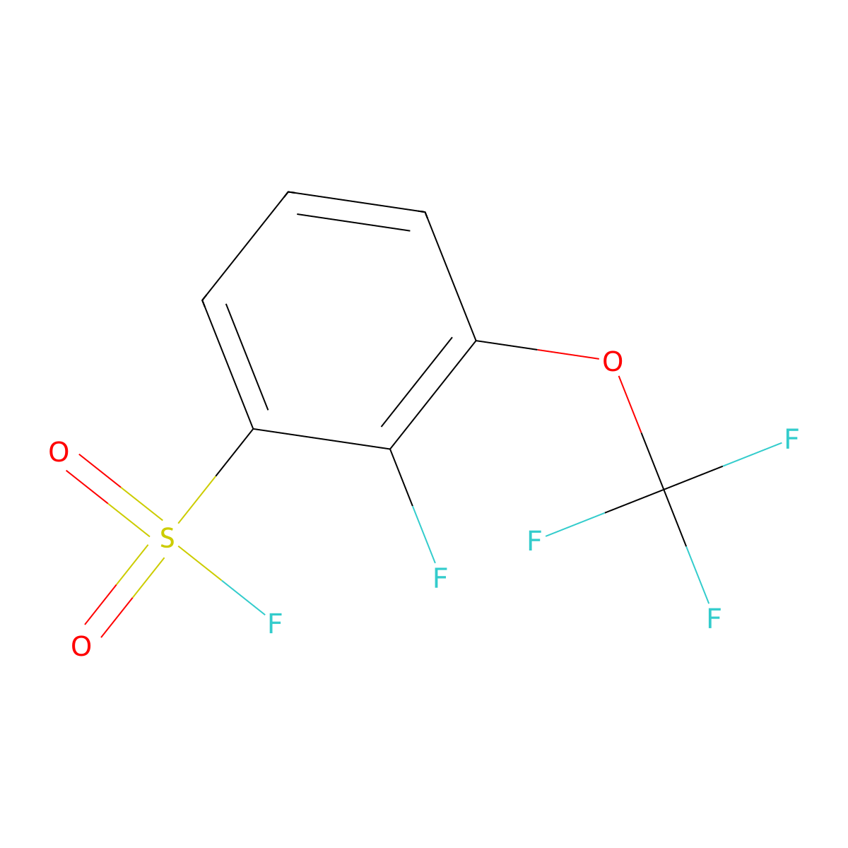 2-Fluoro-3-(trifluoromethoxy)benzene-1-sulfonyl fluoride molecular structure, CAS 2137854-77-2