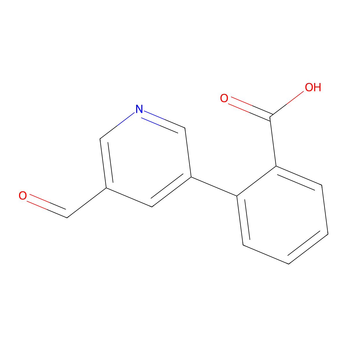 2-(5-Formylpyridin-3-yl)benzoic acid molecular structure, CAS 2137854-79-4