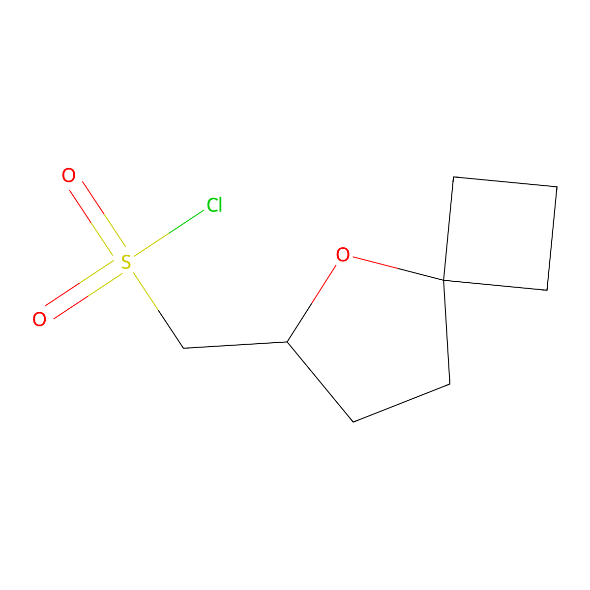 (5-Oxaspiro(3.4)octan-6-yl)methanesulfonyl chloride molecular structure, CAS 2137854-82-9