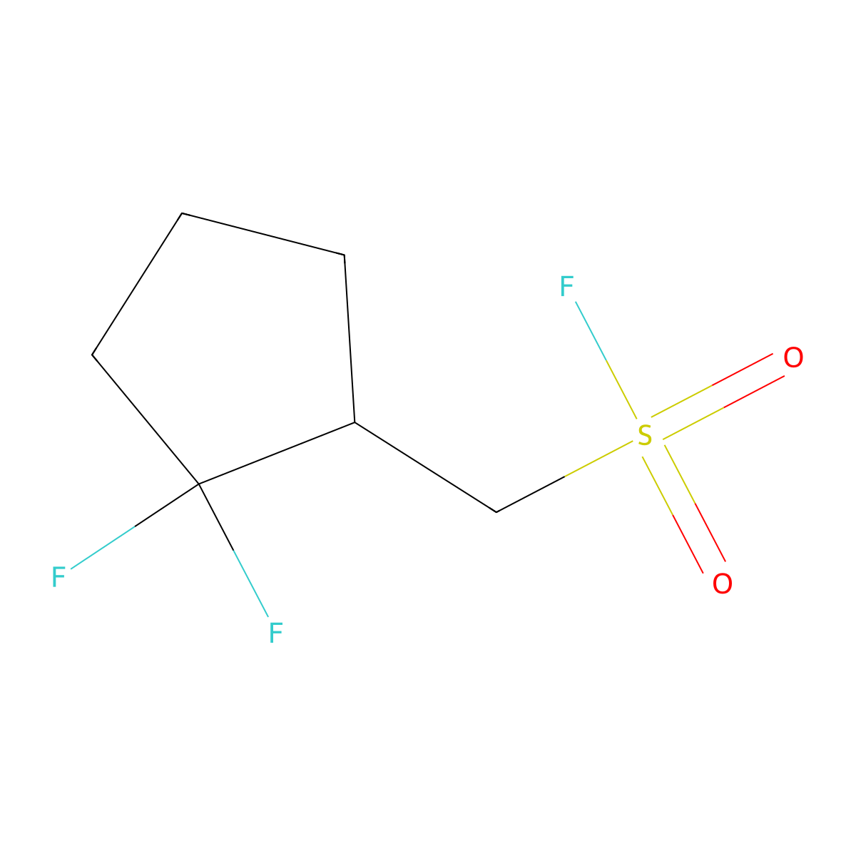 (2,2-Difluorocyclopentyl)methanesulfonyl fluoride molecular structure, CAS 2137854-86-3