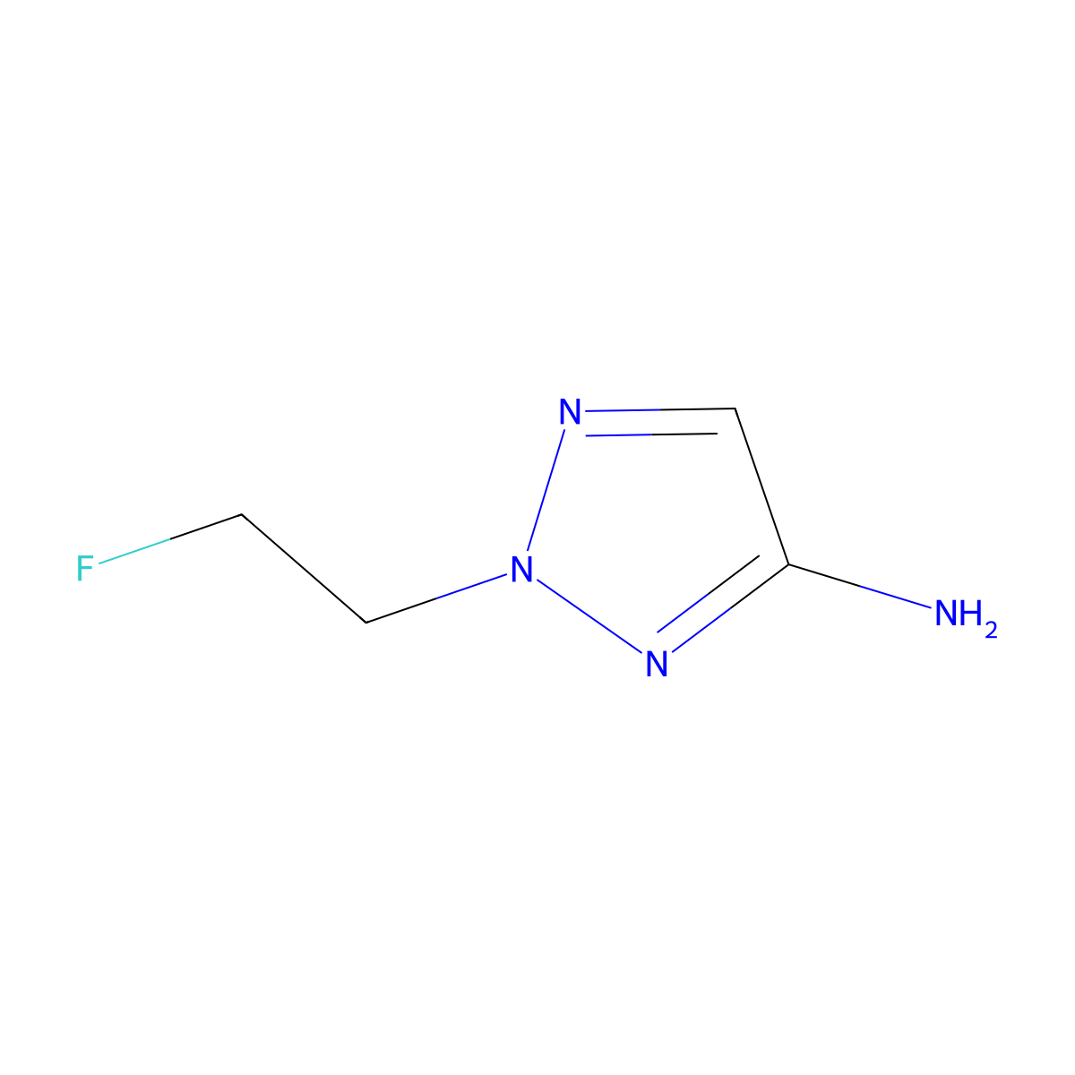 2-(2-fluoroethyl)-2H-1,2,3-triazol-4-amine molecular structure, CAS 2137855-26-4