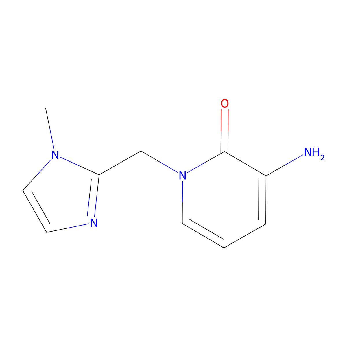 3-amino-1-[(1-methyl-1H-imidazol-2-yl)methyl]-1,2-dihydropyridin-2-one molecular structure, CAS 2137855-73-1