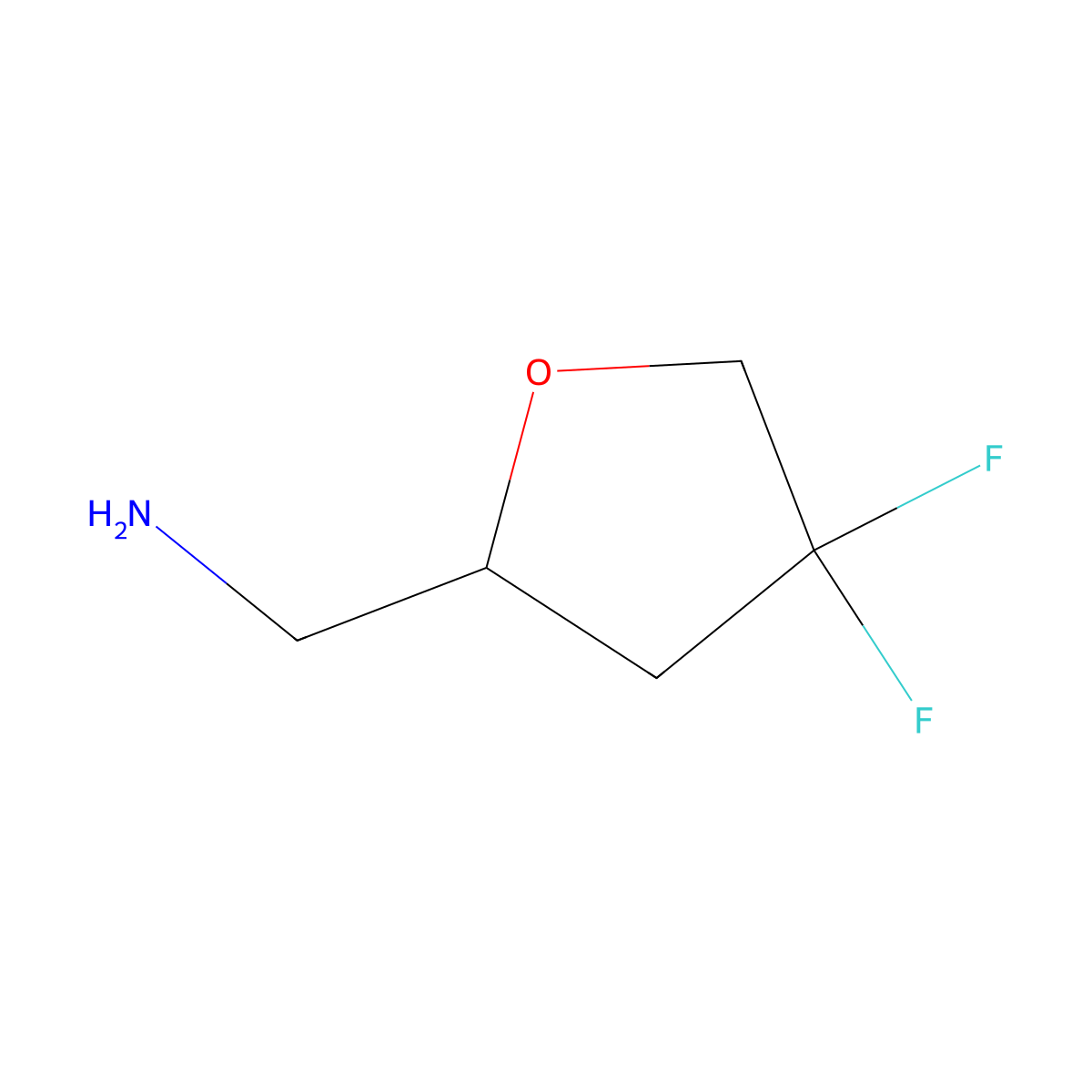 (4,4-Difluorooxolan-2-yl)methanamine molecular structure, CAS 2137857-47-5