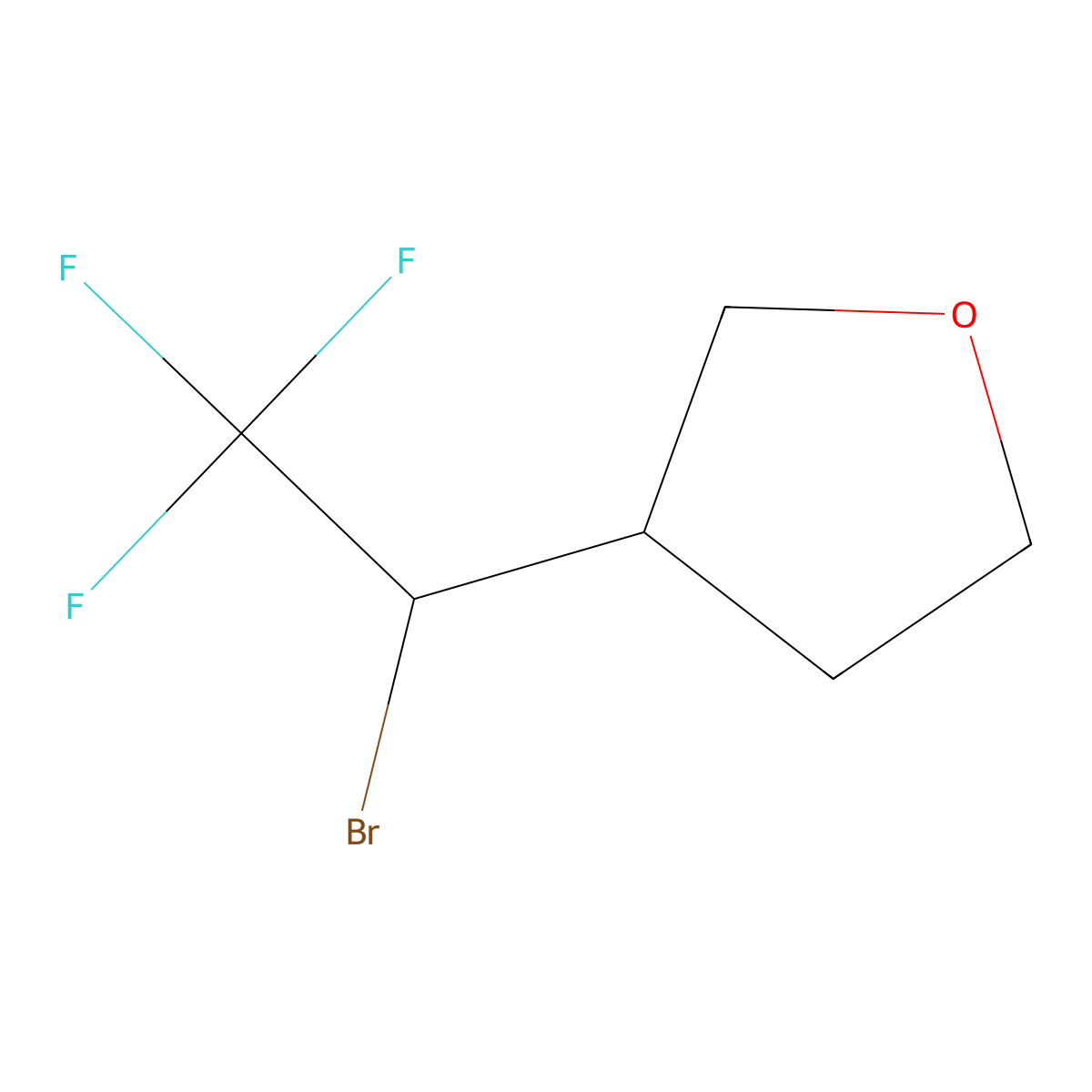 3-(1-Bromo-2,2,2-trifluoroethyl)oxolane molecular structure, CAS 2137857-73-7