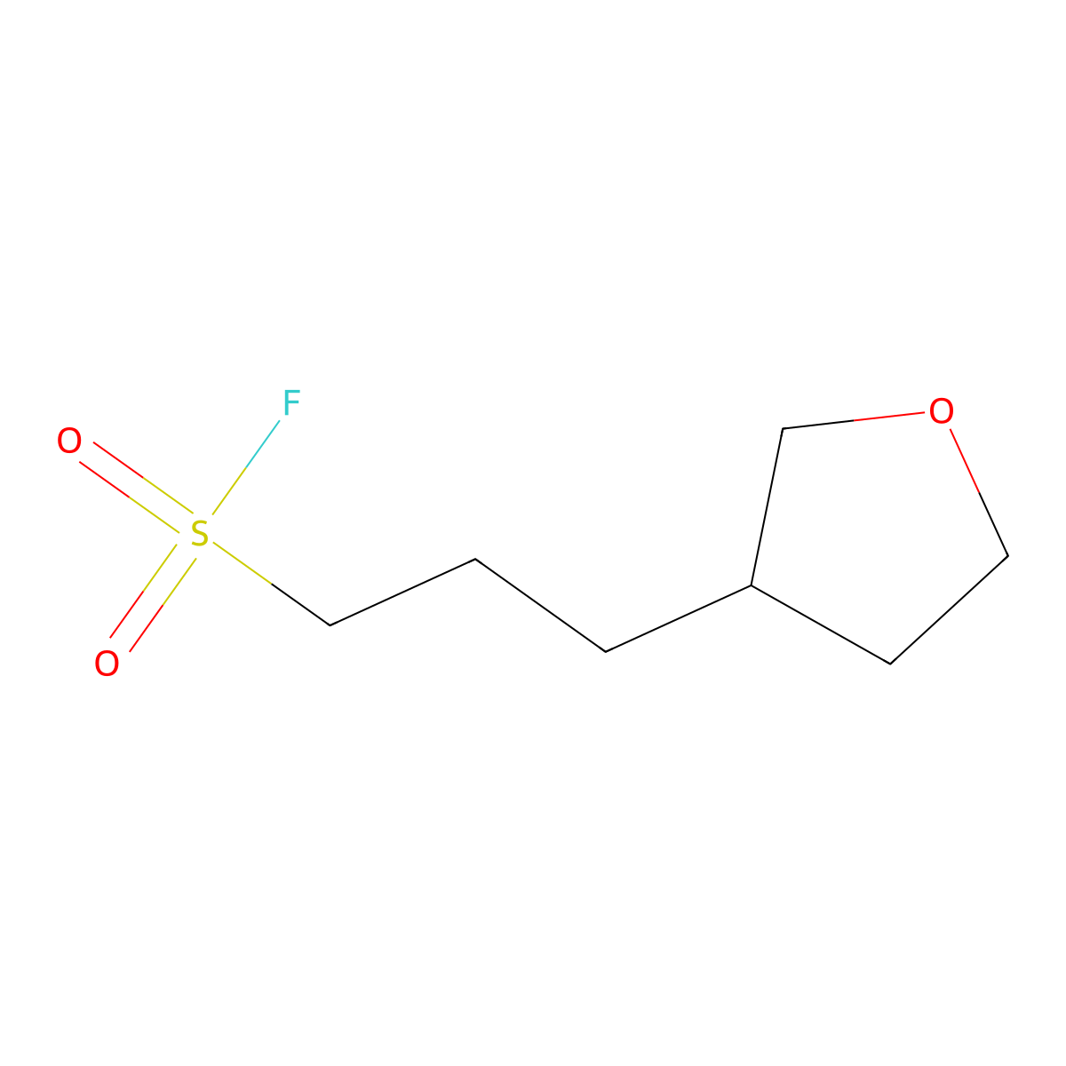 3-(Oxolan-3-yl)propane-1-sulfonyl fluoride molecular structure, CAS 2137861-57-3