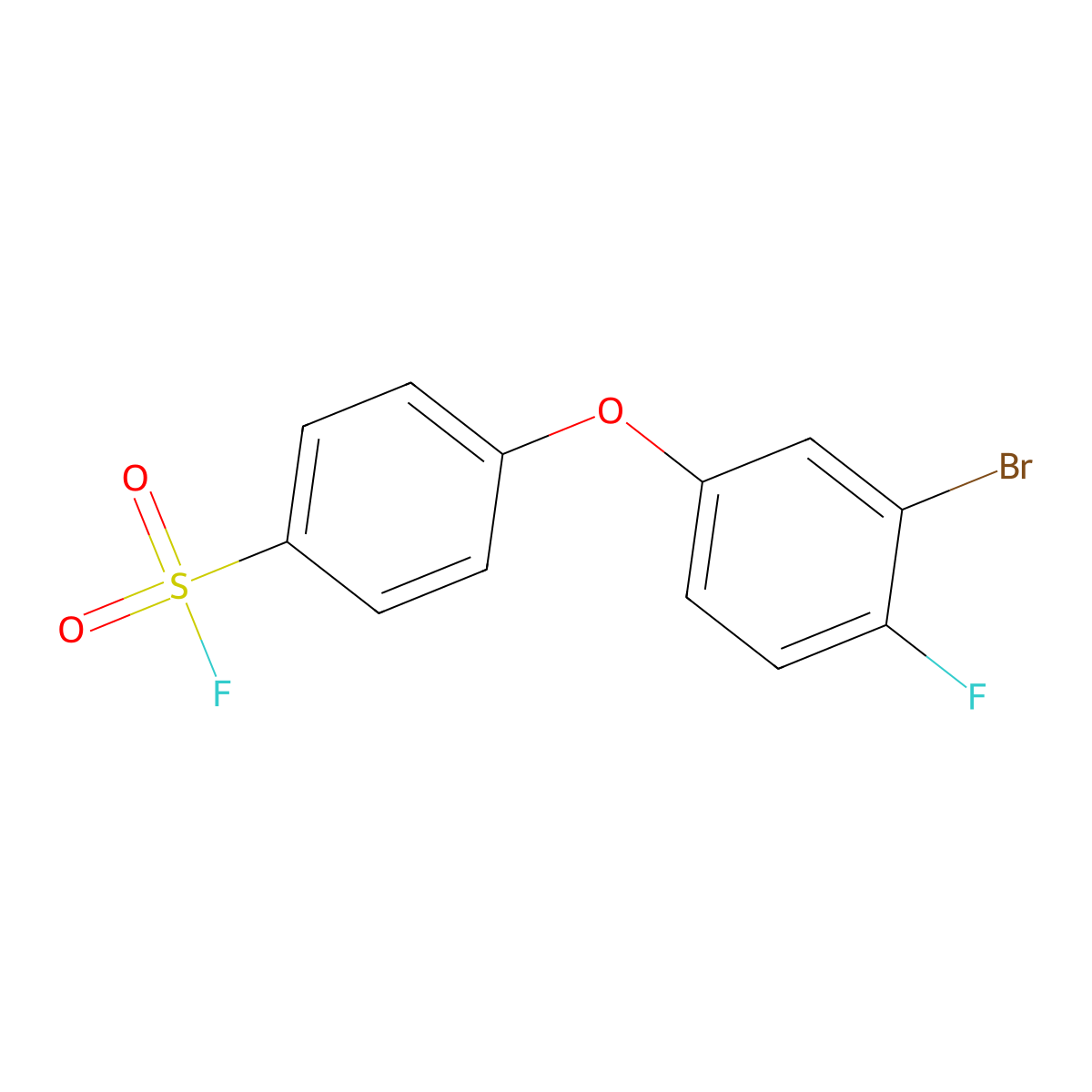 4-(3-Bromo-4-fluorophenoxy)benzene-1-sulfonyl fluoride molecular structure, CAS 2137861-60-8