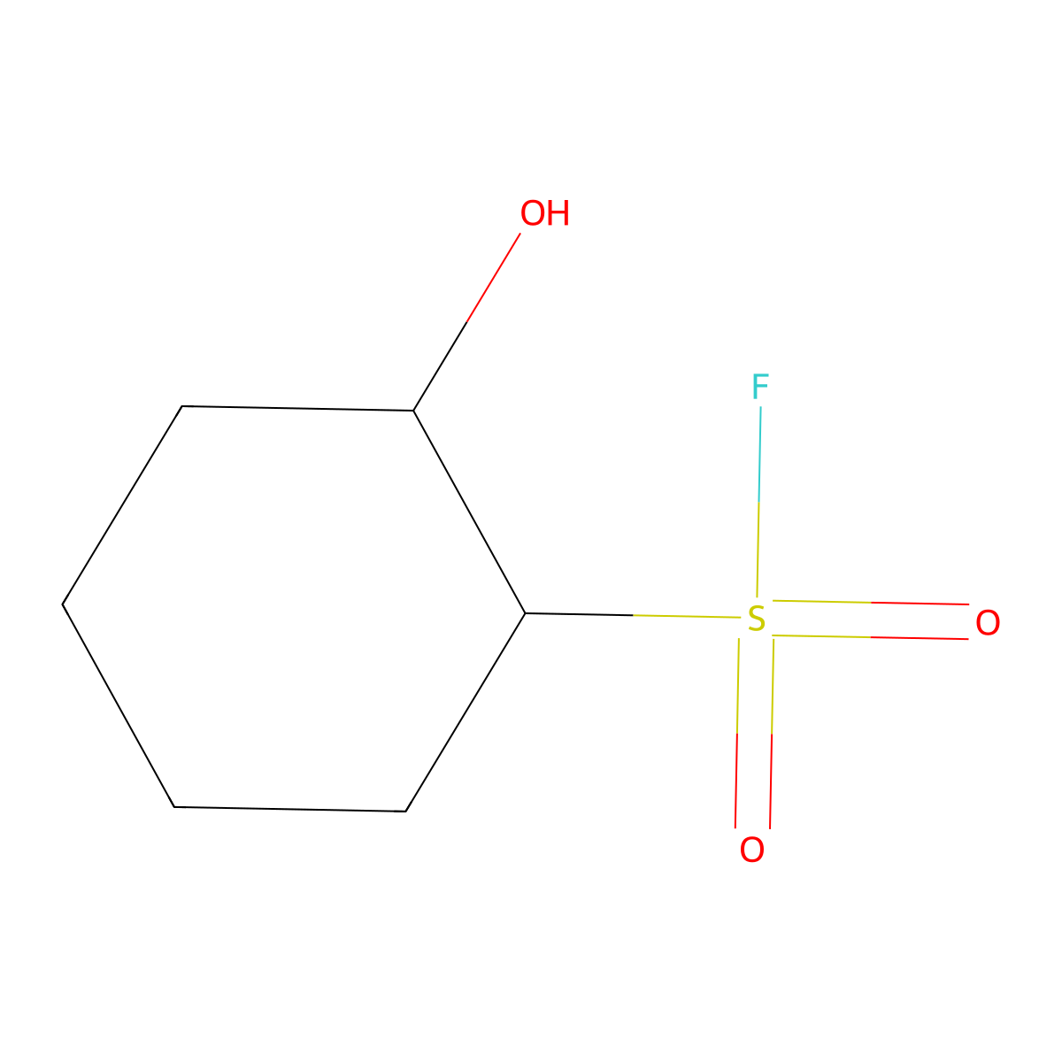 2-Hydroxycyclohexane-1-sulfonyl fluoride molecular structure, CAS 2137861-72-2