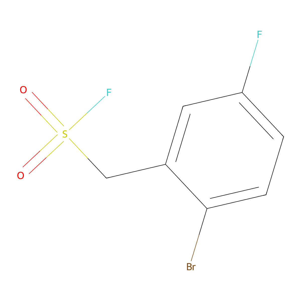 (2-Bromo-5-fluorophenyl)methanesulfonyl fluoride molecular structure, CAS 2137861-73-3