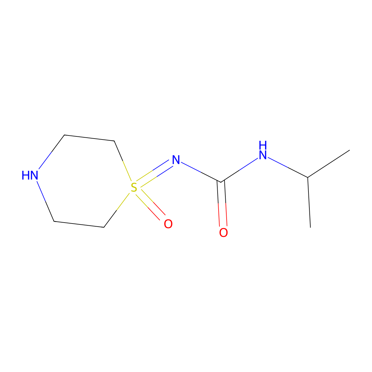 1-Isopropyl-3-(1-oxido-1L6-thiomorpholin-1-ylidene)urea molecular structure, CAS 2137861-78-8