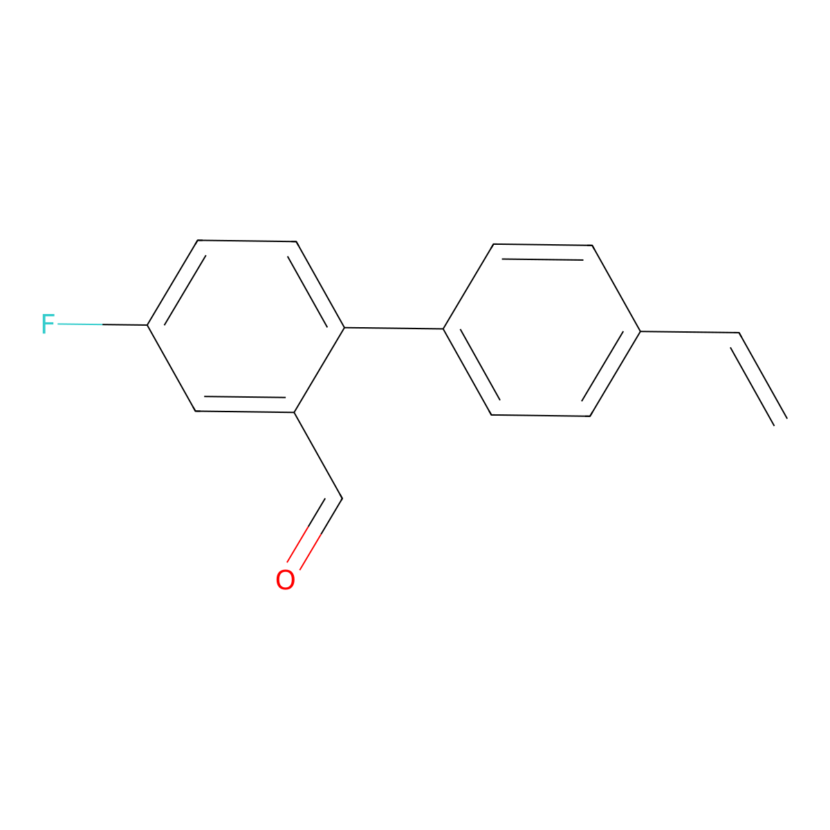 2-(4-Ethenylphenyl)-5-fluorobenzaldehyde molecular structure, CAS 2137866-30-7