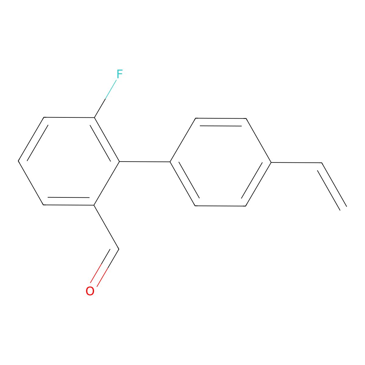 2-(4-Ethenylphenyl)-3-fluorobenzaldehyde molecular structure, CAS 2137866-36-3