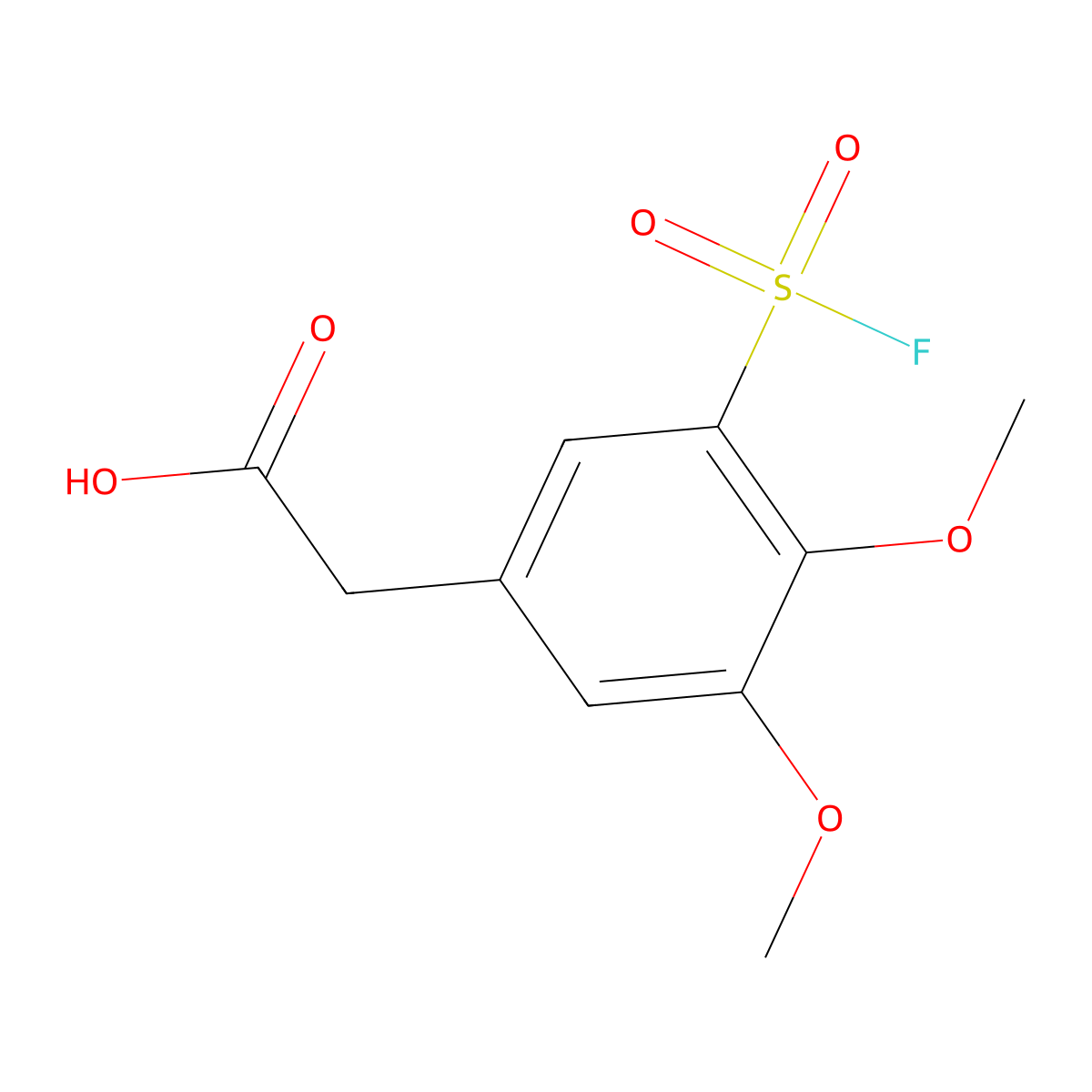 2-[3-(Fluorosulfonyl)-4,5-dimethoxyphenyl]acetic acid molecular structure, CAS 2137866-68-1