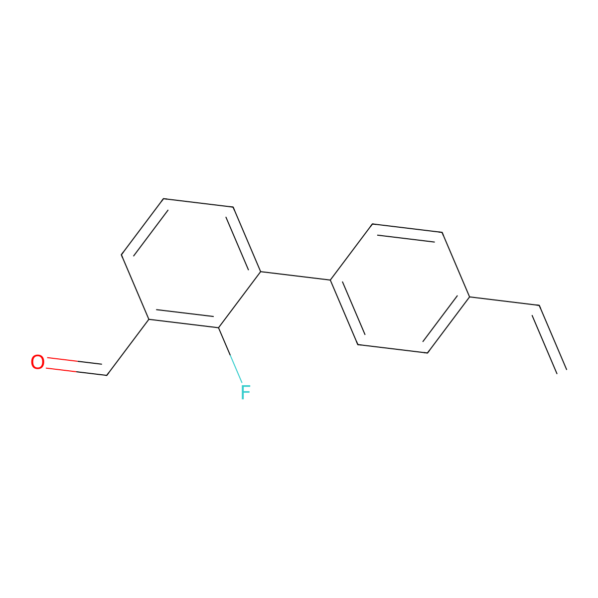 3-(4-Ethenylphenyl)-2-fluorobenzaldehyde molecular structure, CAS 2137866-72-7
