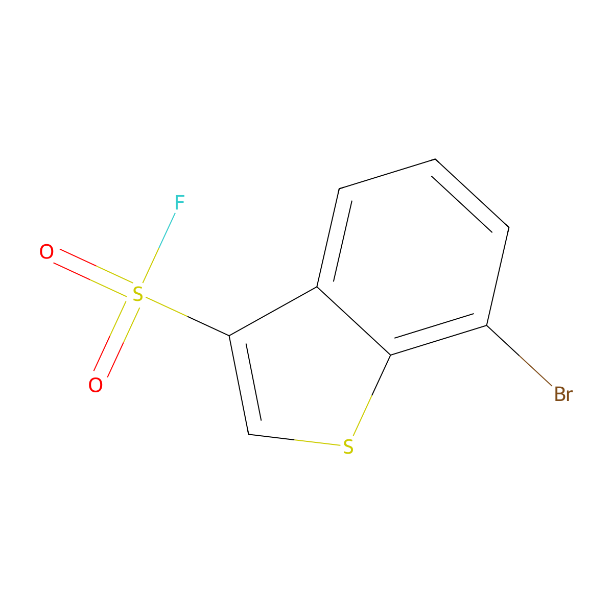 7-Bromo-1-benzothiophene-3-sulfonyl fluoride molecular structure, CAS 2137866-73-8