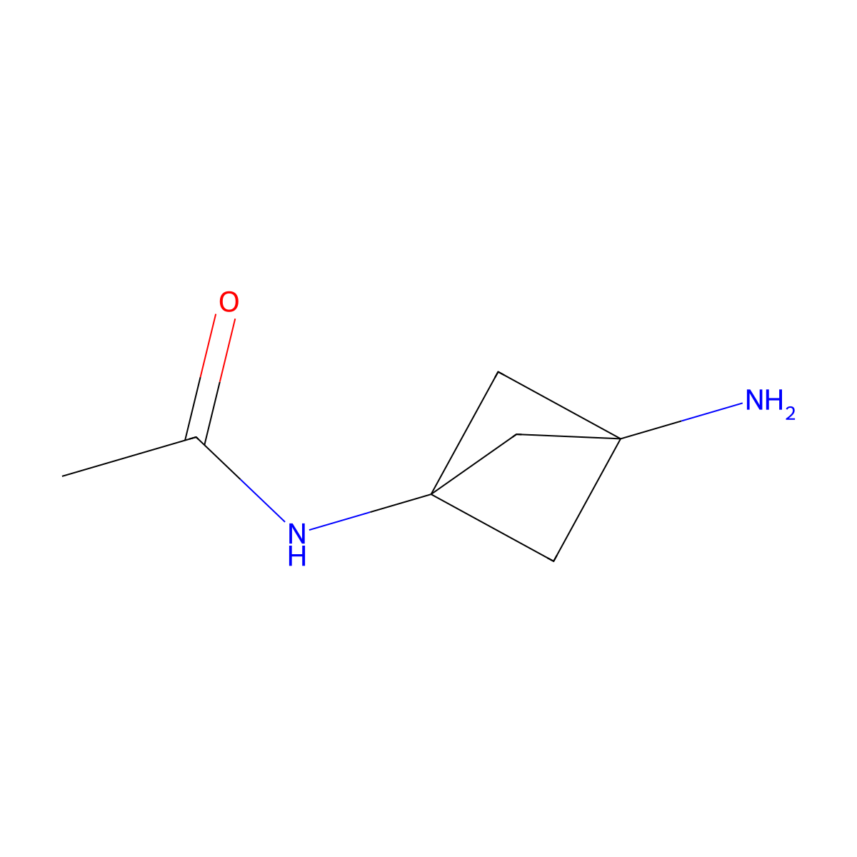 N-{3-aminobicyclo[1.1.1]pentan-1-yl}acetamide molecular structure, CAS 2137867-09-3