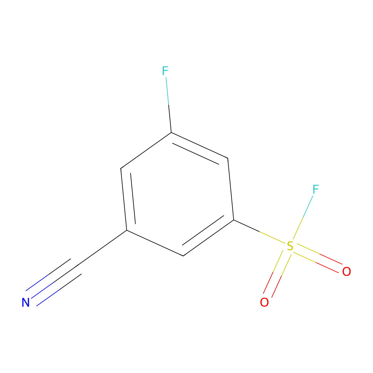 3-Cyano-5-fluorobenzene-1-sulfonyl fluoride molecular structure, CAS 2137867-67-3