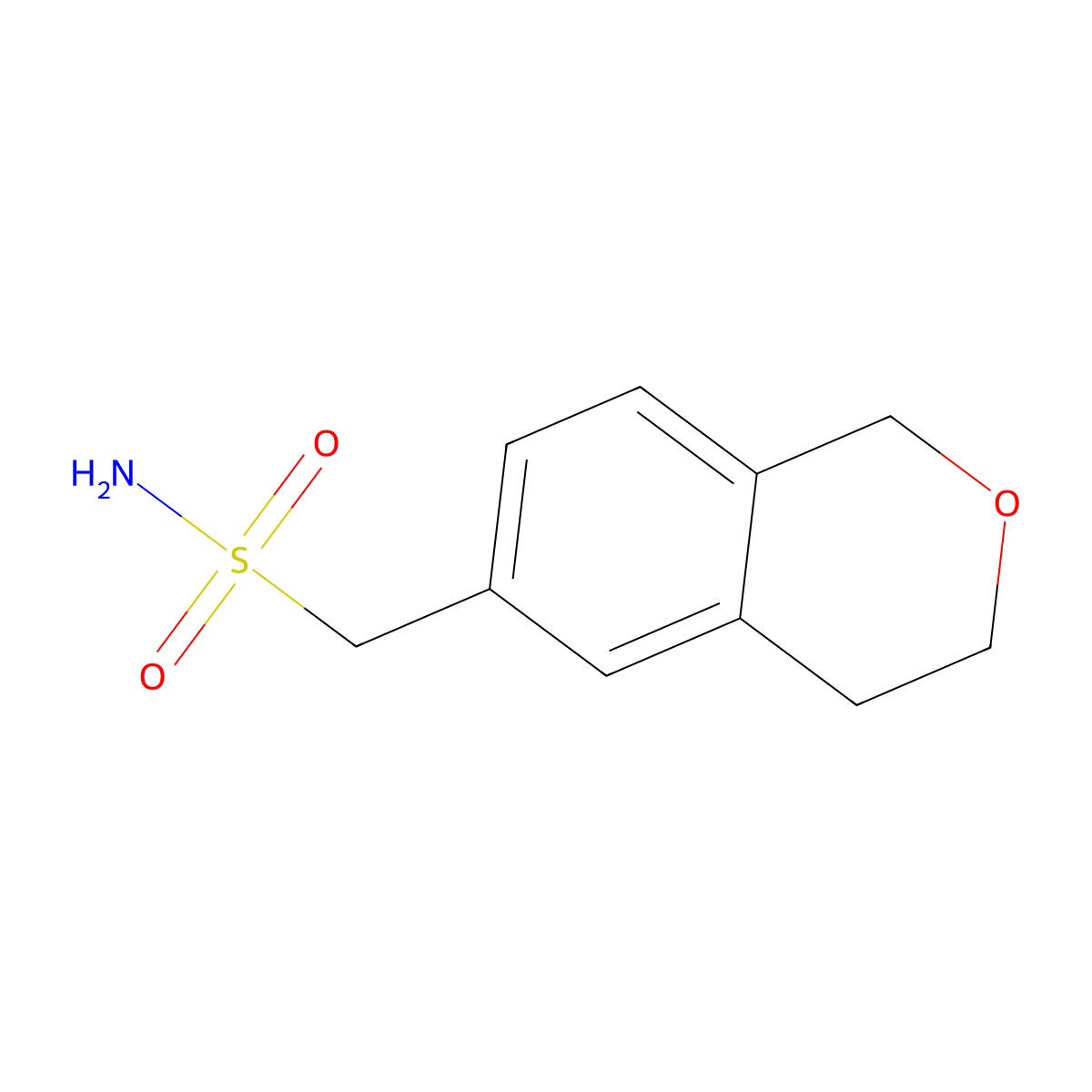 (3,4-dihydro-1H-2-benzopyran-6-yl)methanesulfonamide molecular structure, CAS 2137867-80-0