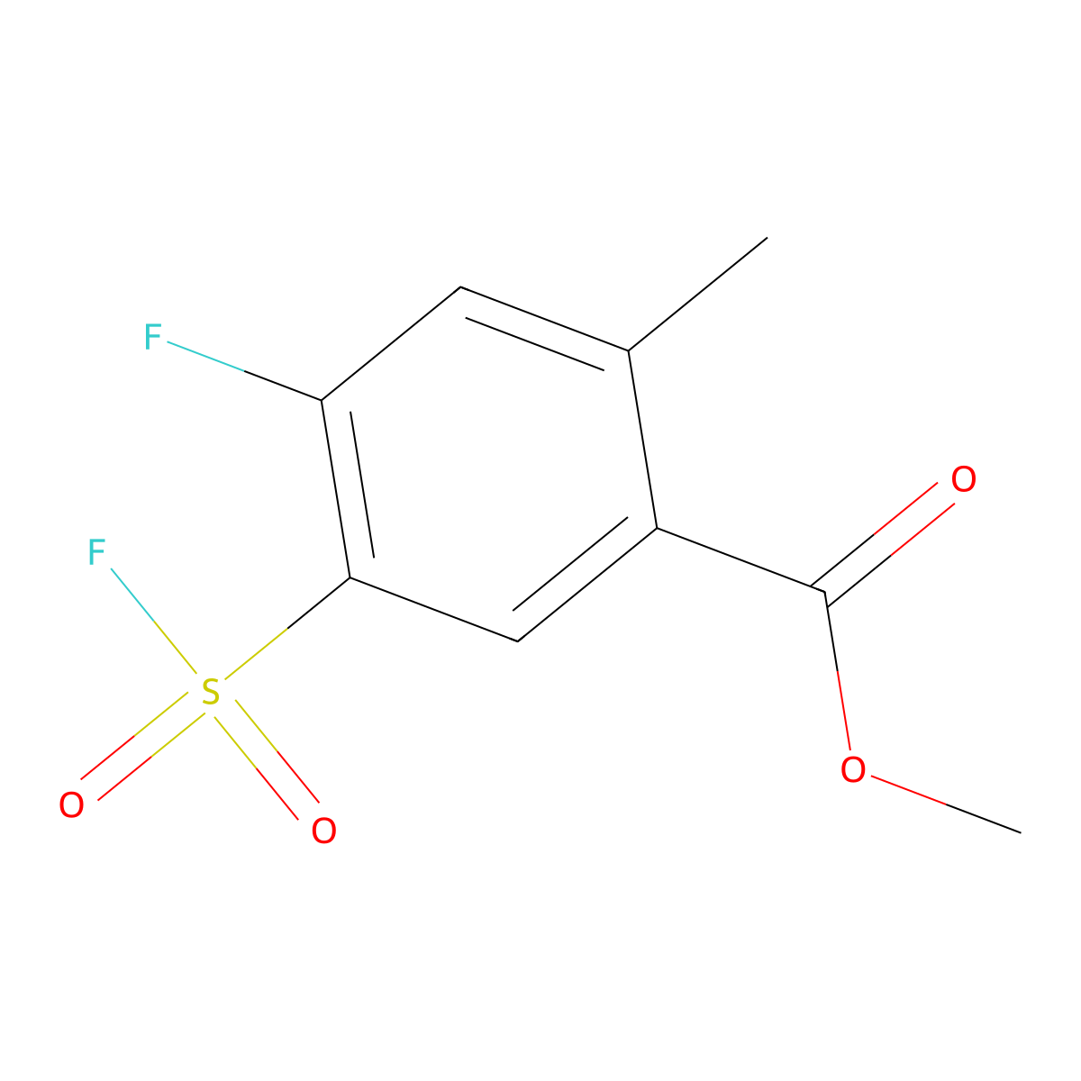 Methyl 4-fluoro-5-(fluorosulfonyl)-2-methylbenzoate molecular structure, CAS 2137869-48-6