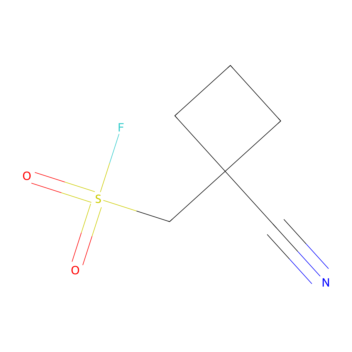 (1-Cyanocyclobutyl)methanesulfonyl fluoride molecular structure, CAS 2137869-65-7