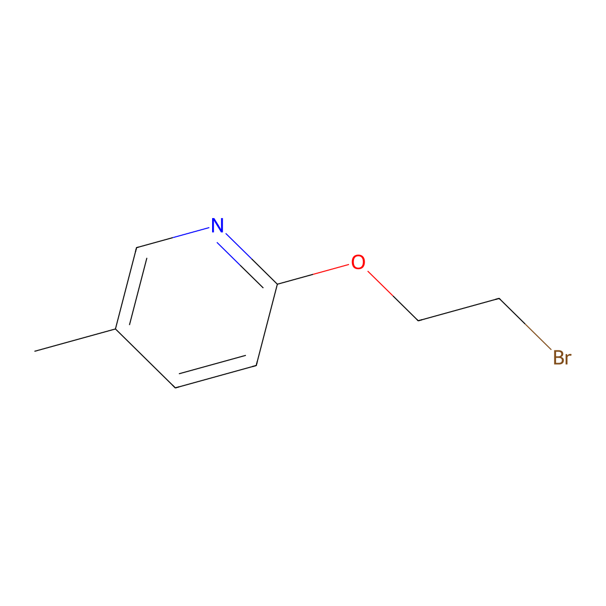 2-(2-Bromoethoxy)-5-methylpyridine molecular structure, CAS 2137870-02-9