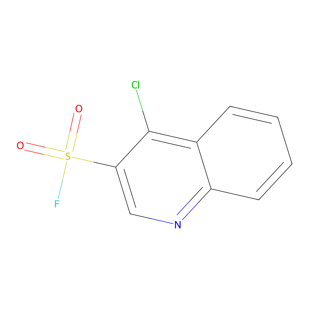 4-Chloroquinoline-3-sulfonylfluoride molecular structure, CAS 2137870-03-0