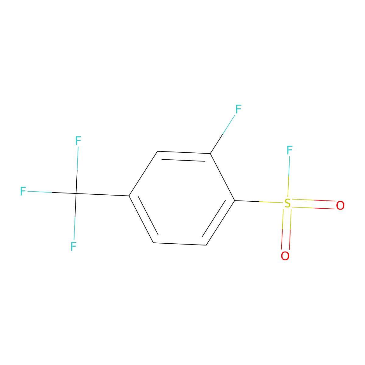 2-Fluoro-4-(trifluoromethyl)benzene-1-sulfonyl fluoride molecular structure, CAS 2137870-07-4