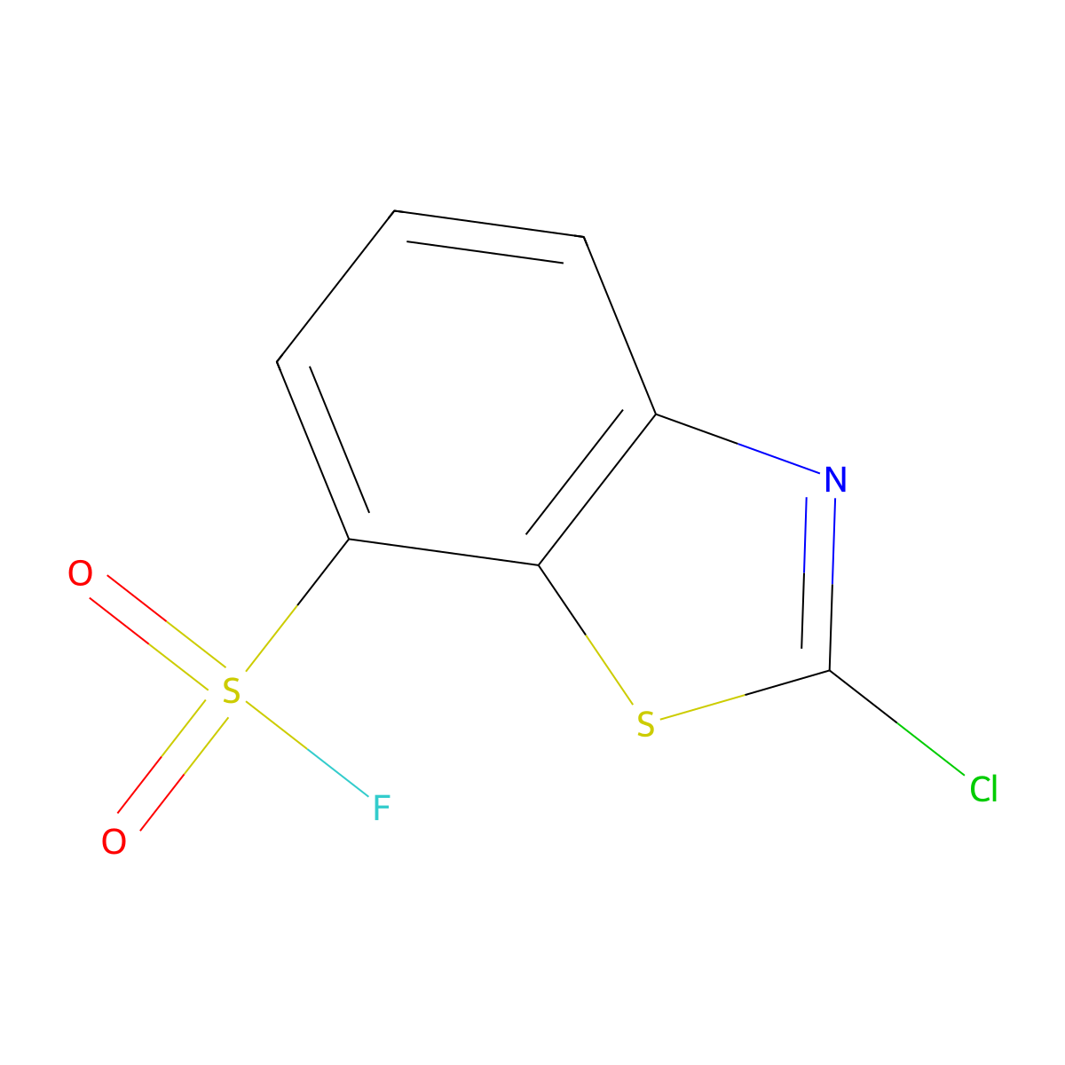 2-Chloro-1,3-benzothiazole-7-sulfonyl fluoride molecular structure, CAS 2137873-85-7