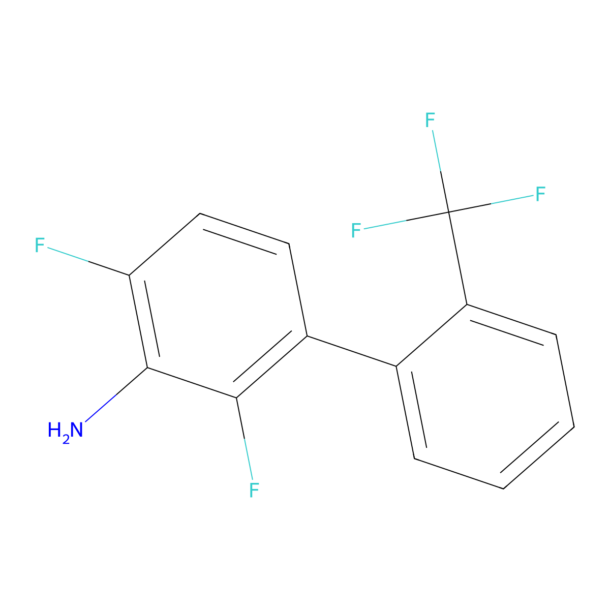 2,6-Difluoro-3-[2-(trifluoromethyl)phenyl]aniline molecular structure, CAS 2137874-37-2