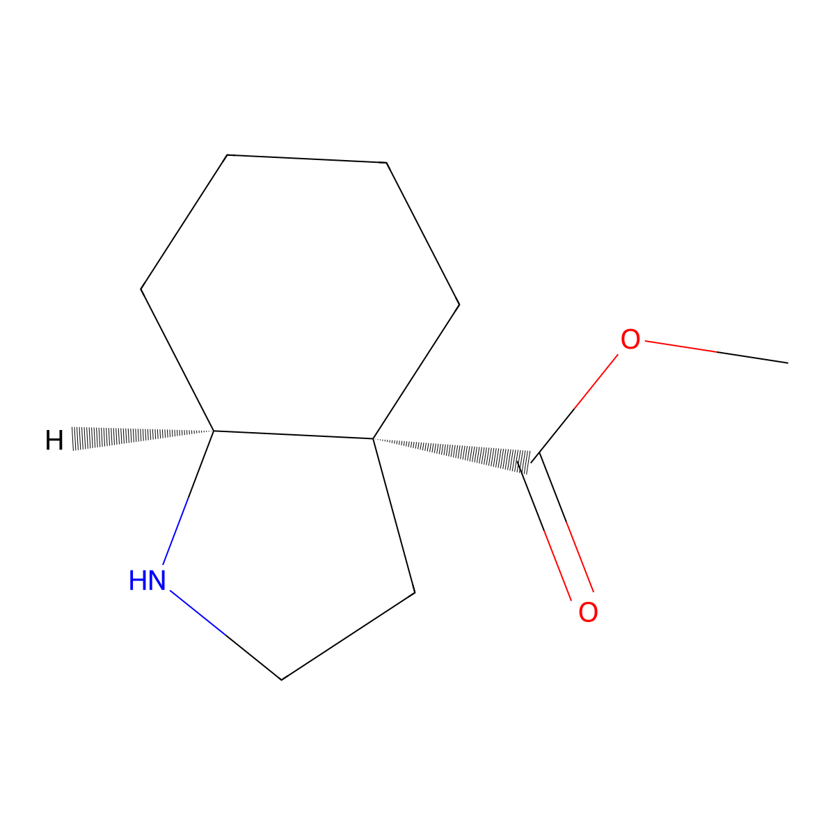 rac-methyl (3aR,7aS)-octahydro-1H-indole-3a-carboxylate molecular structure, CAS 2137875-15-9