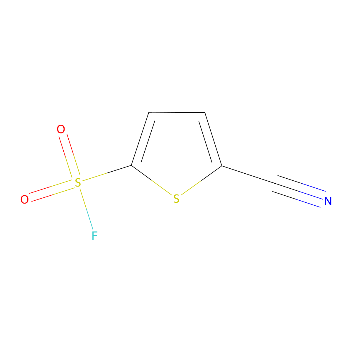 5-Cyanothiophene-2-sulfonyl fluoride molecular structure, CAS 2137875-41-1