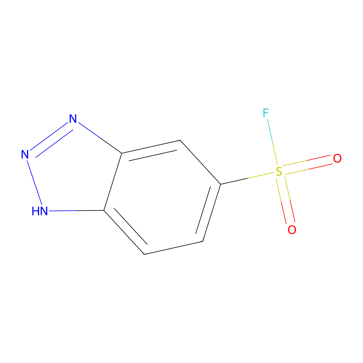 1H-1,2,3-benzotriazole-5-sulfonyl fluoride molecular structure, CAS 2137878-47-6