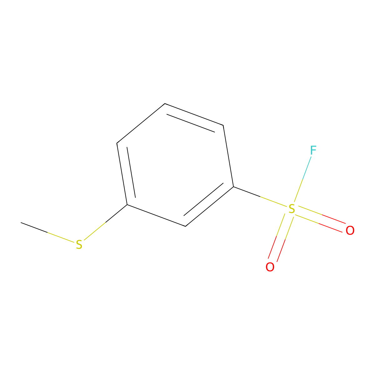 3-(Methylsulfanyl)benzene-1-sulfonyl fluoride molecular structure, CAS 2137878-51-2
