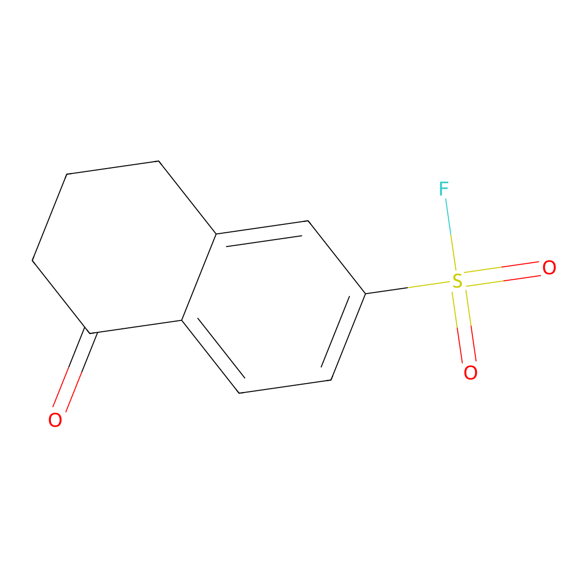 5-Oxo-5,6,7,8-tetrahydronaphthalene-2-sulfonyl fluoride molecular structure, CAS 2137878-76-1