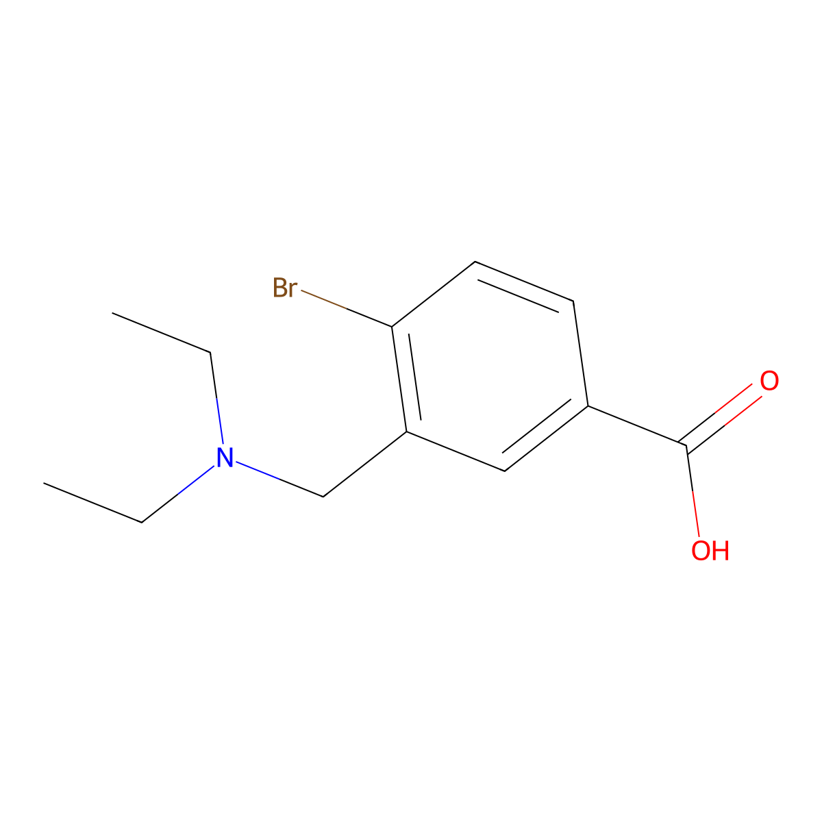 4-Bromo-3-[(diethylamino)methyl]benzoic acid molecular structure, CAS 2137882-19-8