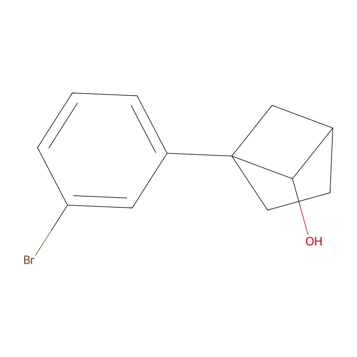 1-(3-Bromophenyl)bicyclo[2.1.1]hexan-5-ol molecular structure, CAS 2137882-92-7