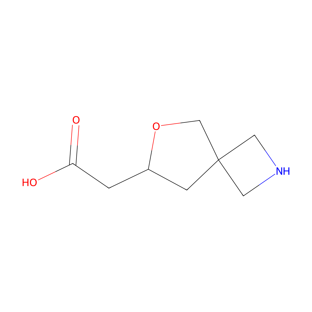 2-{6-Oxa-2-azaspiro[3.4]octan-7-yl}acetic acid molecular structure, CAS 2137885-57-3