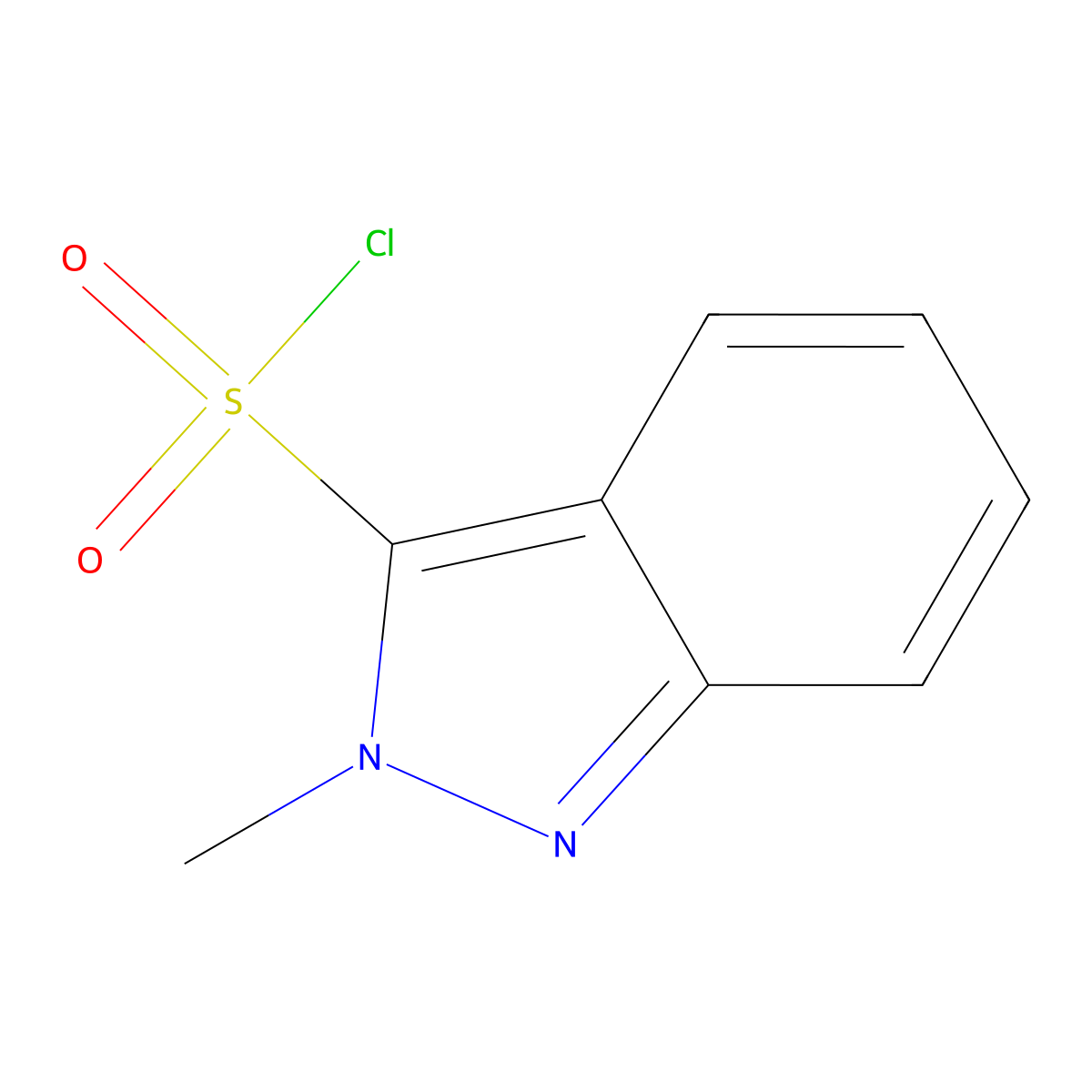 2-methyl-2H-indazole-3-sulfonyl chloride molecular structure, CAS 2137885-71-1