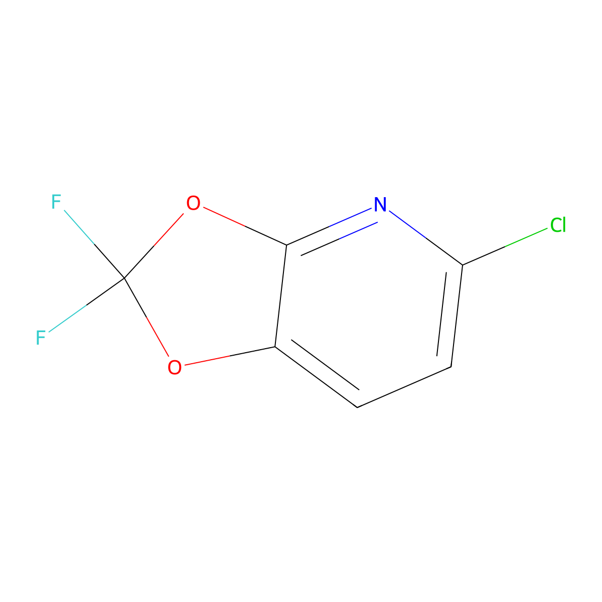 5-chloro-2,2-difluoro-2H-(1,3)dioxolo(4,5-b)pyridine molecular structure, CAS 2137886-32-7