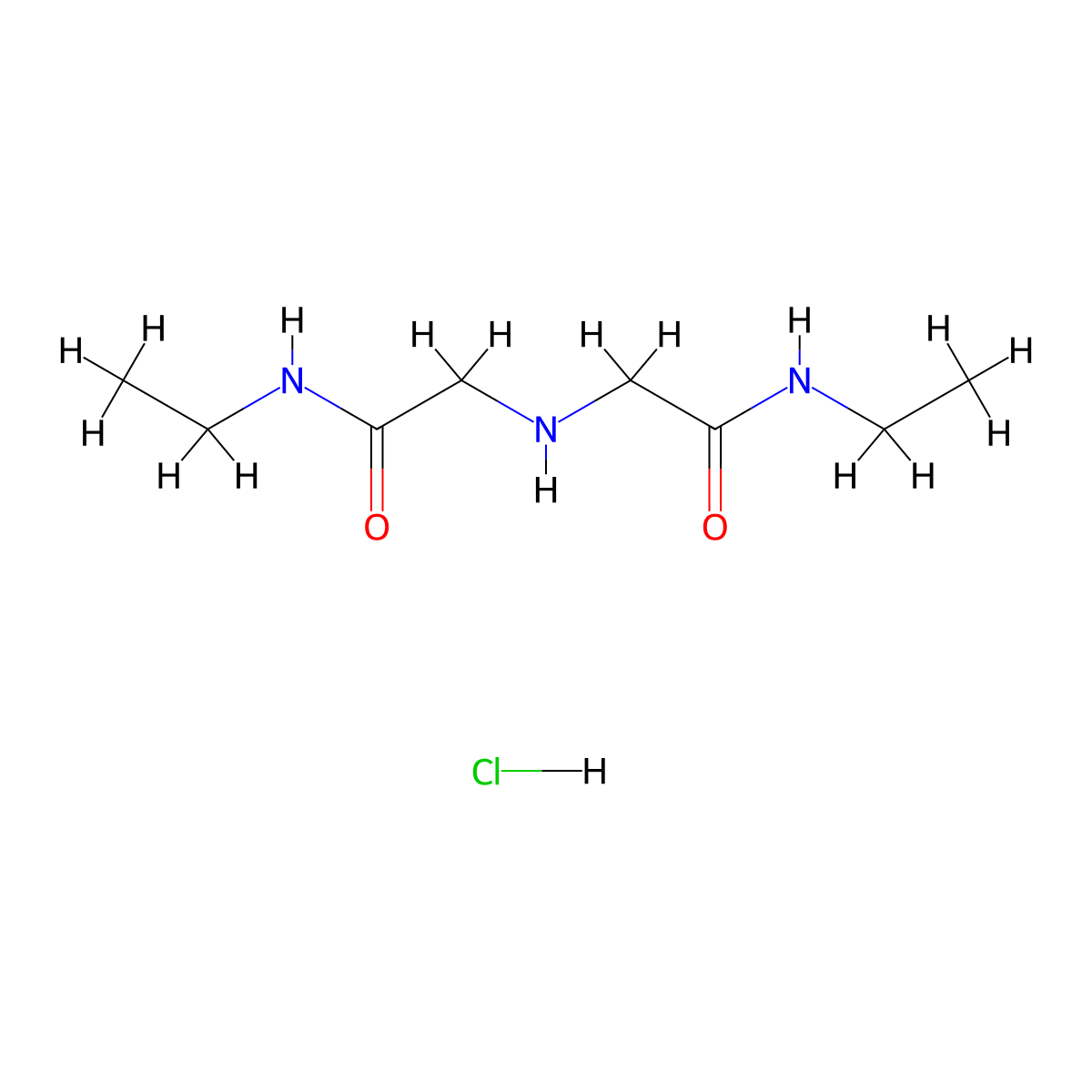 N-ethyl-2-{[(ethylcarbamoyl)methyl]amino}acetamide hydrochloride molecular structure, CAS 2137886-36-1