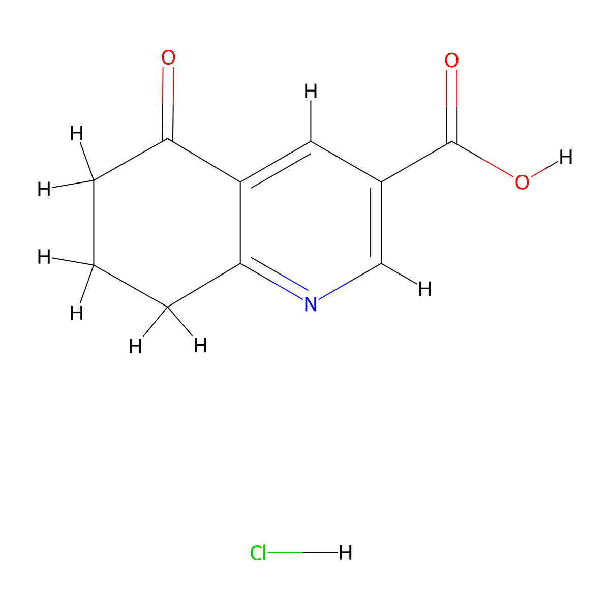 5-Oxo-5,6,7,8-tetrahydroquinoline-3-carboxylic acid hydrochloride molecular structure, CAS 2137886-64-5