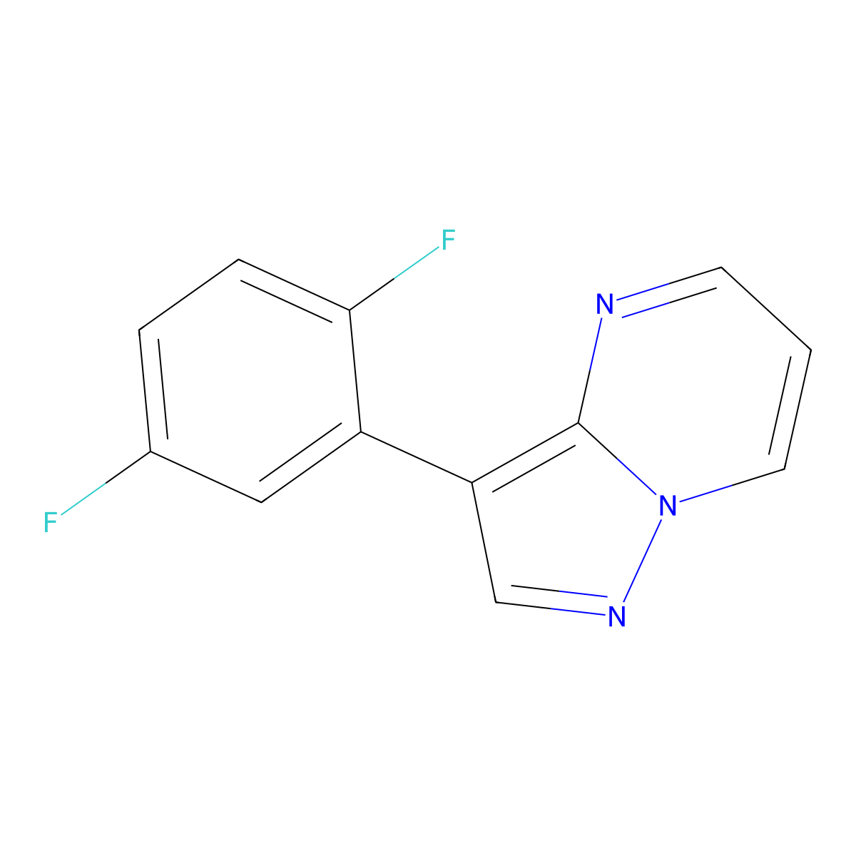 3-(2,5-Difluorophenyl)pyrazolo[1,5-a]pyrimidine molecular structure, CAS 2137886-82-7