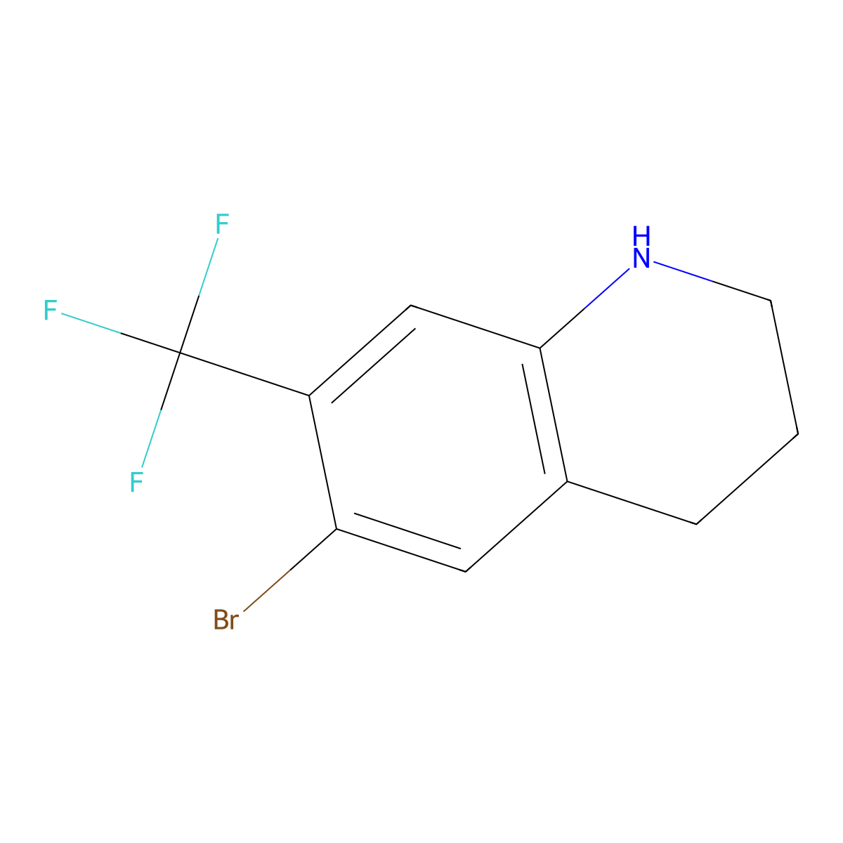 6-Bromo-7-(trifluoromethyl)-1,2,3,4-tetrahydroquinoline molecular structure, CAS 2137894-01-8